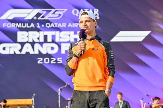 Formula 1 Launch Event, Drivers Silverstone, UK, 03 July, 2025. 03 July 2025. Lando Norris, McLaren, on the ebay Main Stage for the Launch Event at the Formula 1 Qatar Airways British Grand Prix at Silverstone, Northamptonshire, UK., Credit:Lee Floyd Avalon UK, Northamptonshire, Silverstone Copyright: xLeexFloydx xAvalonx 1018158227