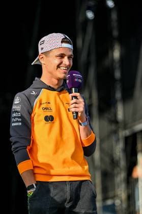 Formula 1 Launch Event, Drivers Silverstone, UK, 03 July, 2025. 03 July 2025. Lando Norris, McLaren, on the ebay Main Stage for the Launch Event at the Formula 1 Qatar Airways British Grand Prix at Silverstone, Northamptonshire, UK., Credit:Lee Floyd Avalon UK, Northamptonshire, Silverstone Copyright: xLeexFloydx xAvalonx 1018159783