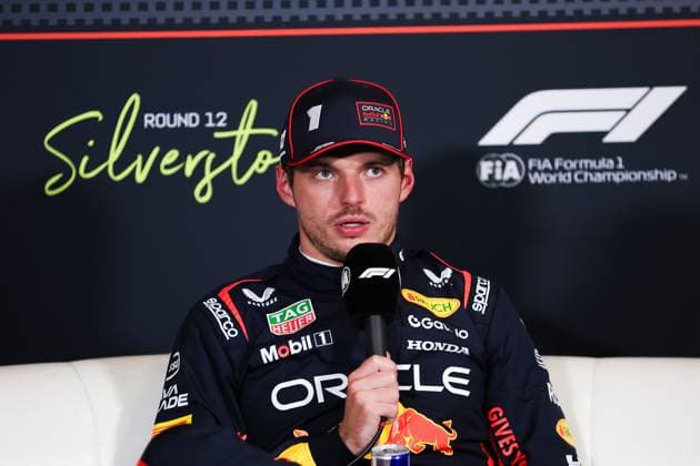 F1 - BRITISH GRAND PRIX 2025 VERSTAPPEN Max (ned), Red Bull Racing RB21, portrait press conference, PK, Pressekonferenz during the Formula 1 Qatar Airways British Grand Prix 2025, 12th round of the 2025 FIA Formula One World Championship, WM, Weltmeisterschaft from July 4 to 6, 2025 on the Silverstone Circuit, in Silverstone, United Kingdom - SilverstoneUnited Kingdom Copyright: xEricxAlonsox