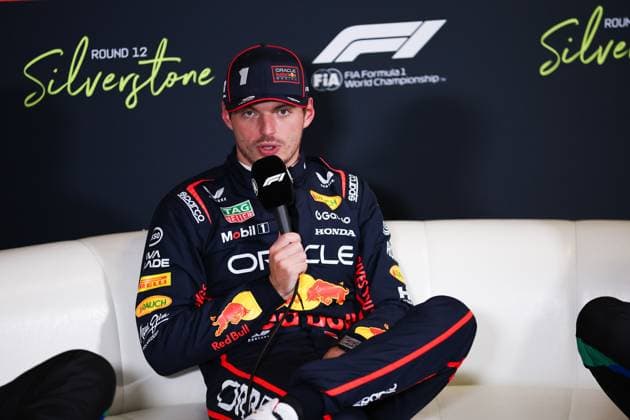 F1 - BRITISH GRAND PRIX 2025 VERSTAPPEN Max (ned), Red Bull Racing RB21, portrait press conference, PK, Pressekonferenz during the Formula 1 Qatar Airways British Grand Prix 2025, 12th round of the 2025 FIA Formula One World Championship, WM, Weltmeisterschaft from July 4 to 6, 2025 on the Silverstone Circuit, in Silverstone, United Kingdom - SilverstoneUnited Kingdom Copyright: xEricxAlonsox