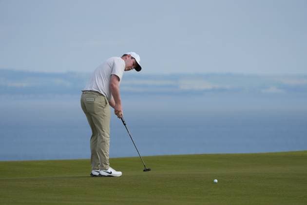 Robert MacIntyre (SCO) on the 12th green. Genesis Scottish Open, Day 1, Golf, Renaissance Club, North Berwick, Scotland, UK - 10 Jul 2025North Berwick Scotland United Kingdom EDITORIAL USE ONLY No use with unauthorised audio, video, data, fixture lists, club league logos or live services. Online in-match use limited to 120 images, no video emulation. No use in betting, games or single club league player publications. Copyright: xStuartxWallace Shutterstockx 15393027as