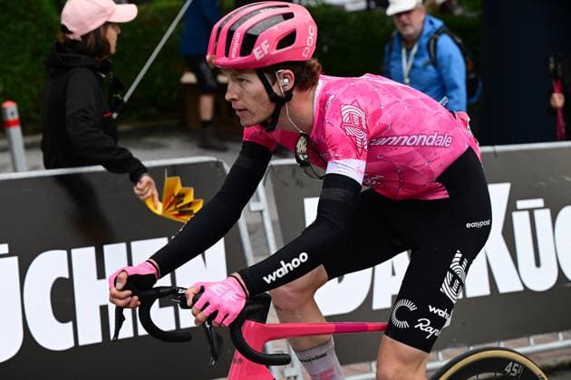 10.07.2025, St. Johann, AUT, Tour of Austria 2025, Etappe 2 von Bischofshofen nach St. Johann in Salzburg (142,1 km), im Bild Georg Steinhauser (GER, EF Education - EasyPost) Georg Steinhauser (GER, EF Education - EasyPost) during the stage 2 from Bischofshofen to St. Johann in Salzburg (142,1 km) of the Tour of Austria. in St. Johann, Austria on 2025 07 10. Expa St. Johann