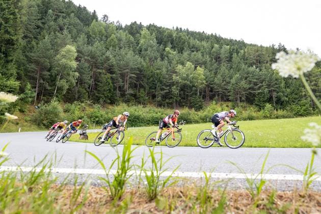 12.07.2025, Kühtai, AUT, Tour of Austria 2025, Etappe 4 von Innsbruck nach Kühtai (117,1 km), im Bild Alessandro Covi (ITA, UAE TEAM EMIRATES XRG), bei Unterperfuss Alessandro Covi (ITA, UAE TEAM EMIRATES XRG), bei Unterperfuss during the stage 4 from Innsbruck to Kühtai (117,1 km) of the Tour of Austria. Kühtai, Austria on 2025 07 12. Expa Kühtai