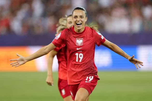 Natalia Padilla of Poland Women celebrates their goal to make it 1-0 to Poland Poland Women v Denmark Women, UEFA European Women s Championship, Football, Allmend Stadion Luzern, Lucerne, Switzerland - 12 Jul 2025Lucerne Allmend Stadion Luzern Switzerland EDITORIAL USE ONLY No use with unauthorised audio, video, data, fixture lists, club league logos or live services. Online in-match use limited to 120 images, no video emulation. No use in betting, games or single club league player publications. Copyright: xRyanxBrowne Shutterstockx 15395647x