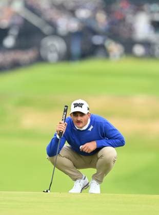 Christiaan Bezuidenhout on the 1st Green The Open Championship, Day Two, Golf, Royal Portrush Golf Club, Portrush, Northern Ireland, UK - 18 Jul 2025 EDITORIAL USE ONLY No use with unauthorised audio, video, data, fixture lists, club league logos or live services. Online in-match use limited to 120 images, no video emulation. No use in betting, games or single club league player publications. Copyright: xGreigxCowie Shutterstockx 15402506h