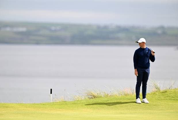 Rory McIlroy looks dejected on the 5th Green The Open Championship, Day Two, Golf, Royal Portrush Golf Club, Portrush, Northern Ireland, UK - 18 Jul 2025 EDITORIAL USE ONLY No use with unauthorised audio, video, data, fixture lists, club league logos or live services. Online in-match use limited to 120 images, no video emulation. No use in betting, games or single club league player publications. Copyright: xGreigxCowie Shutterstockx 15402506z