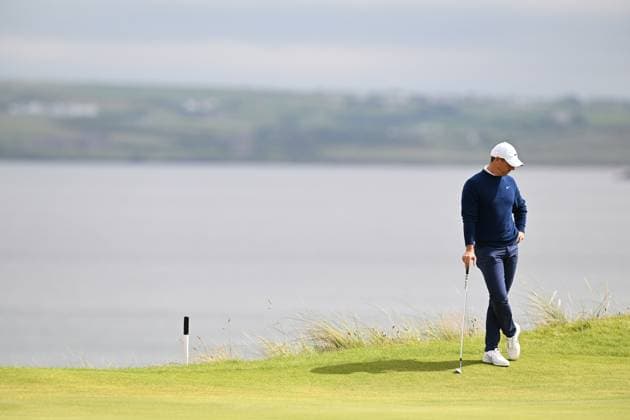 Rory McIlroy looks dejected on the 5th Green The Open Championship, Day Two, Golf, Royal Portrush Golf Club, Portrush, Northern Ireland, UK - 18 Jul 2025 EDITORIAL USE ONLY No use with unauthorised audio, video, data, fixture lists, club league logos or live services. Online in-match use limited to 120 images, no video emulation. No use in betting, games or single club league player publications. Copyright: xGreigxCowie Shutterstockx 15402506u