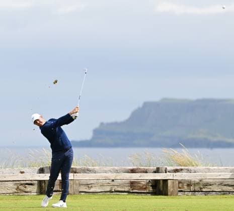 Rory McIlroy on the 6th Tee The Open Championship, Day Two, Golf, Royal Portrush Golf Club, Portrush, Northern Ireland, UK - 18 Jul 2025 EDITORIAL USE ONLY No use with unauthorised audio, video, data, fixture lists, club league logos or live services. Online in-match use limited to 120 images, no video emulation. No use in betting, games or single club league player publications. Copyright: xGreigxCowie Shutterstockx 15402506ab