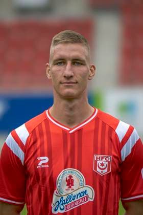Pascal Schmedemann (HFC, 24), Hallescher FC, Mannschaft, Teamfoto, Portraets, Spielerfoto, Fussball, RL Nordost, Saison 2025 26, 17.07.2025 Halle Leuna Chemie Stadion ST Deutschland