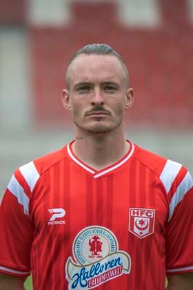 Niklas Kastenhofer (HFC, 3), Hallescher FC, Mannschaft, Teamfoto, Portraets, Spielerfoto, Fussball, RL Nordost, Saison 2025 26, 17.07.2025 Halle Leuna Chemie Stadion ST Deutschland