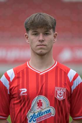 Elias Lorenz(HFC, 8), Hallescher FC, Mannschaft, Teamfoto, Portraets, Spielerfoto, Fussball, RL Nordost, Saison 2025 26, 17.07.2025 Halle Leuna Chemie Stadion ST Deutschland