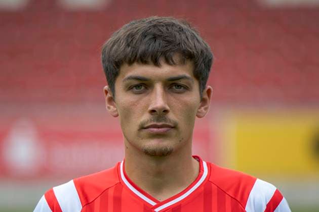 Joscha Wosz (HFC, 20), Hallescher FC, Mannschaft, Teamfoto, Portraets, Spielerfoto, Fussball, RL Nordost, Saison 2025 26, 17.07.2025 Halle Leuna Chemie Stadion ST Deutschland
