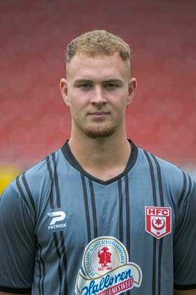 Torwart Luca Bendel 8HFC, 30), Hallescher FC, Mannschaft, Teamfoto, Portraets, Spielerfoto, Fussball, RL Nordost, Saison 2025 26, 17.07.2025 Halle Leuna Chemie Stadion ST Deutschland