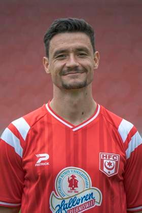 Niklas Landgraf (HFC, 31), Hallescher FC, Mannschaft, Teamfoto, Portraets, Spielerfoto, Fussball, RL Nordost, Saison 2025 26, 17.07.2025 Halle Leuna Chemie Stadion ST Deutschland