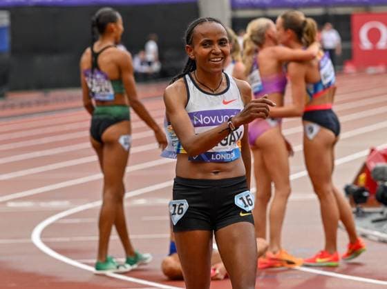 Novuna London Athletics Meet, London, UK. 19 July 2025. London, UK, 19 July 2025. TSEGAY Gudaf, (Ethiopia) wins the Womens 1 Mile race during the Novuna London Athletics Meet 2025, part of the Wanda Diamond League at London Stadium, Queen Elizabeth Park, London, UK., Credit:Lee Floyd Avalon UK, London, London Stadium, Queen Elizabeth Copyright: xLeexFloydx xAvalonx 1023708293