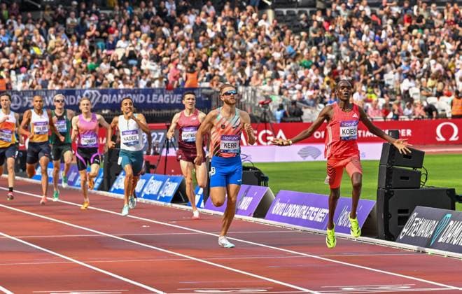 Novuna London Athletics Meet, London, UK. 19 July 2025. London, UK, 19 July 2025. KOECH Phanuel Kipkosgei, Kenya wins the Mens 1500m during the Novuna London Athletics Meet 2025, part of the Wanda Diamond League at London Stadium, Queen Elizabeth Park, London, UK., Credit:Lee Floyd Avalon UK, London, London Stadium, Queen Elizabeth Copyright: xLeexFloydx xAvalonx 1023708427