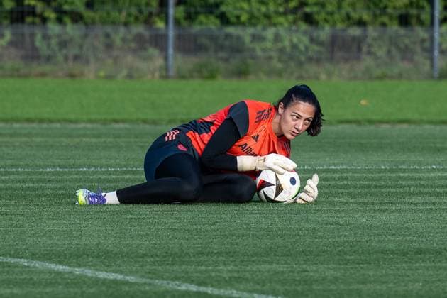 Maria Luisa Grohs (Torfrau, FC Bayern Muenchen Frauen, 01) FC Bayern Muenchen Frauen, Fussball, Google Pixel Frauen-Bundesliga, Trainingseinheit, Saison 2025 2026, 21.07.2025. (DFL DFB REGULATIONS PROHIBIT ANY USE OF PHOTOGRAPHS as IMAGE SEQUENCES and or QUASI-VIDEO). FC Bayern Muenchen Frauen, Fussball, Google Pixel Frauen-Bundesliga, Trainingseinheit, Saison 2025 2026, 21.07.2025. Muenchen Copyright: xEibner-Pressefoto HeikexFeinerx EP_HFR