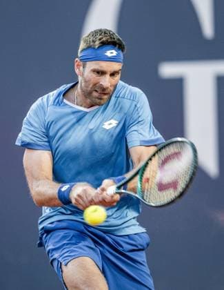 21.07.2025, Sportpark, Kitzbühel, AUT, ATP, Tennis Herren Tour, Generali Open Kitzbühel 2025, 1. Runde, Herren Einzel, im Bild Norbert Gombos (SVK) Norbert Gombos of Slovakia during men s single 1. round match at the 2025 Generali Open Kitzbühel of the ATP Tour at the Sportpark in Kitzbühel, Austria on 2025 07 21. Expa Kitzbühel