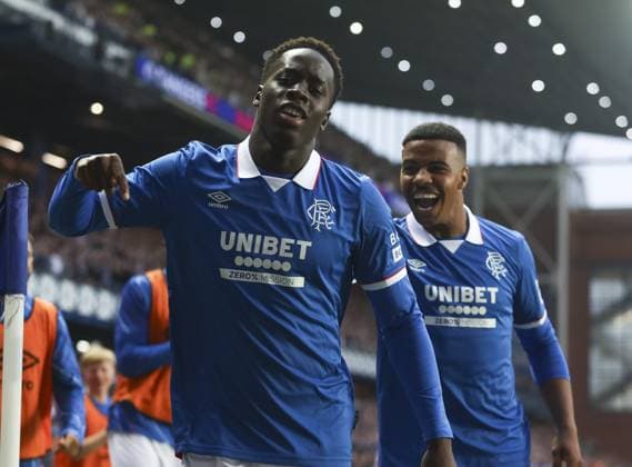 Djeidi Gassama of Rangers celebrates scoring his sides second goal during UEFA Champions League second qualifying round first leg at Ibrox Stadium, Glasgow. Rangers v Panathinaikos, UEFA Champions League, 2nd Qualifying Round, Football, Ibrox Stadium, Glasgow, UK - 22 Jul 2025Glasgow Ibrox Stadium United Kingdom EDITORIAL USE ONLY No use with unauthorised audio, video, data, fixture lists, club league logos or live services. Online in-match use limited to 120 images, no video emulation. No use in betting, games or single club league player publications. Copyright: xRangersxFC Shutterstockx 15409270bi