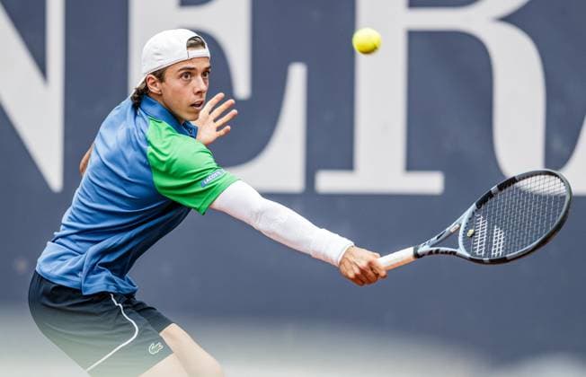 26.07.2025, Sportpark, Kitzbühel, AUT, ATP, Tennis Herren Tour, Generali Open Kitzbühel 2025, Finale, Herren Einzel, im Bild Arthur Cazaux (FRA) Arthur Cazaux of France during men s single final match at the 2025 Generali Open Kitzbühel of the ATP Tour at the Sportpark in Kitzbühel, Austria on 2025 07 26. Expa Kitzbühel