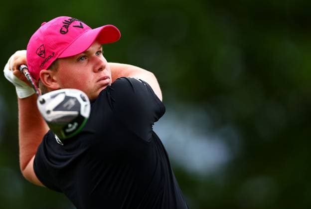 Caleb Surratt of USA. LIV Golf UK, Day Three, Golf, JCB Golf & Country Club, Uttoxeter, UK - 27 Jul 2025Uttoxeter JCB Golf & Country Club United Kingdom EDITORIAL USE ONLY No use with unauthorised audio, video, data, fixture lists, club league logos or live services. Online in-match use limited to 120 images, no video emulation. No use in betting, games or single club league player publications. Copyright: xJamesxMarsh Shutterstockx 15410873az