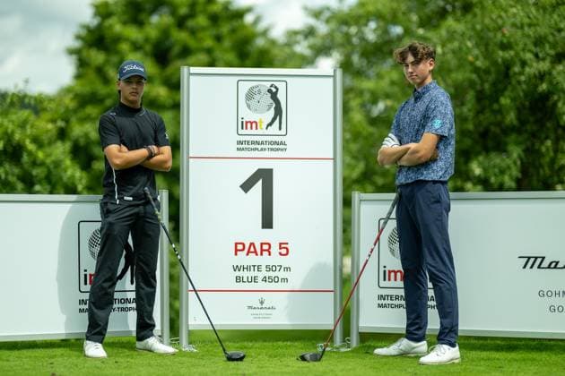Finalflight der Herren, Michael Mayer (GC München Valley) links und Emil Großmann (Stuttgarter GC Solitude), rechts, GER, 15. BWGV-INTERNATIONAL MATCHPLAY-TROPHY, Golf, Maedchen und Jungen, imt Golf, 26.-29.07.2025, GER, 15. BWGV-INTERNATIONAL MATCHPLAY-TROPHY, Golf, Maedchen und Jungen, imt Golf, 26.-29.07.2025 Wain Copyright: xEibner-Pressefotox EP_SWA