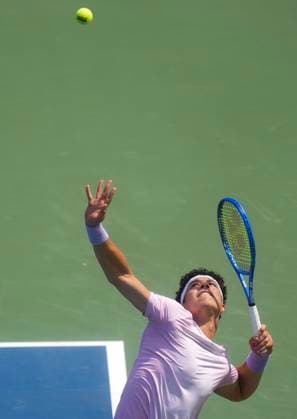 July 30, 2025, Toronto, On, CANADA: Ben Shelton, of the United States, serves against Adrian Mannarino, of France, during second round tennis action at the National Bank Open in Toronto on Wednesday, July 30, 2025. Canada News - July 30, 2025 - ZUMAc35_ 20250730_zaf_c35_032 Copyright: xNathanxDenettex