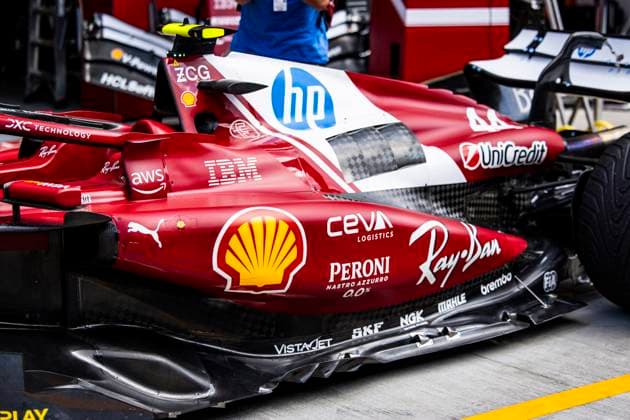 F1 - HUNGARIAN GRAND PRIX 2025 Sidepods, sidepod, side pod, side pods, Scuderia Ferrari SF-25, mechanical detail during the 2025 Formula 1 Lenovo Hungarian Grand Prix, 14th round of the 2025 FIA Formula One World Championship, WM, Weltmeisterschaft from August 1 to 3, 2025 on the Hungaroring, in Mogyorod, Hungary - MogyorodHungary Copyright: xJulienxDelfossex