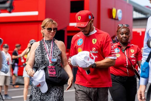 Lewis Hamilton (Scuderia Ferrari HP F1 Team, Großbritannien, 44), HUN, Formel 1 Weltmeisterschaft, Grand Prix von Ungarn, Hungaroring, Trainings Tag, Saison 2025, 01.08.2025 HUN, Formel 1 Weltmeisterschaft, Grand Prix von Ungarn, Hungaroring, Trainingstag, Saison 2025, 01.08.2025 Budapest Copyright: xEibner-Pressefoto MarcelxFischerx EP_MFI