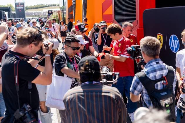 Charles Leclerc (Scuderia Ferrari HP F1 Team, Monaco, 16) , HUN, Formel 1 Weltmeisterschaft, Grand Prix von Ungarn, Hungaroring, Trainings Tag, Saison 2025, 01.08.2025 HUN, Formel 1 Weltmeisterschaft, Grand Prix von Ungarn, Hungaroring, Trainingstag, Saison 2025, 01.08.2025 Budapest Copyright: xEibner-Pressefoto MarcelxFischerx EP_MFI