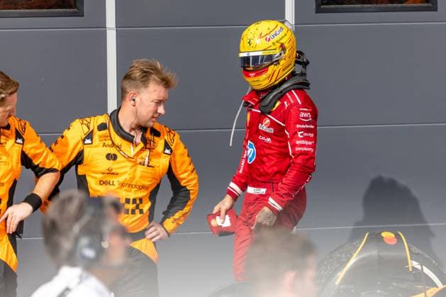 Lewis Hamilton (Scuderia Ferrari HP F1 Team, Großbritannien, 44), HUN, Formel 1 Weltmeisterschaft, Grand Prix von Ungarn, Hungaroring, Renntag, Rennen, Podium, Saison 2025, 03.08.2025 HUN, Formel 1 Weltmeisterschaft, Grand Prix von Ungarn, Hungaroring, Rennen, Podium, Saison 2025, 03.08.2025 Budapest Copyright: xEibner-Pressefoto MarcelxFischerx EP_MFI