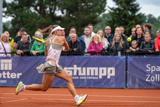 Julia Grabher (AUT), Nikola Bartunkova vs. Julia Grabher,Tennis, CTS Ladies Open, Finale, 03.08.2025, Nikola Bartunkova vs. Julia Grabher,Tennis, CTS Ladies Open, Finale, 03.08.2025 Hechingen Copyright: xEibner-Pressefoto StefanxRosenfex EP_SRD