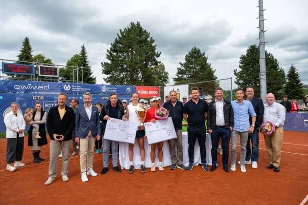 Siegerehrung, ,Nikola Bartunkova vs. Julia Grabher,Tennis, CTS Ladies Open, Finale, 03.08.2025, Nikola Bartunkova vs. Julia Grabher,Tennis, CTS Ladies Open, Finale, 03.08.2025 Hechingen Copyright: xEibner-Pressefoto StefanxRosenfex EP_SRD