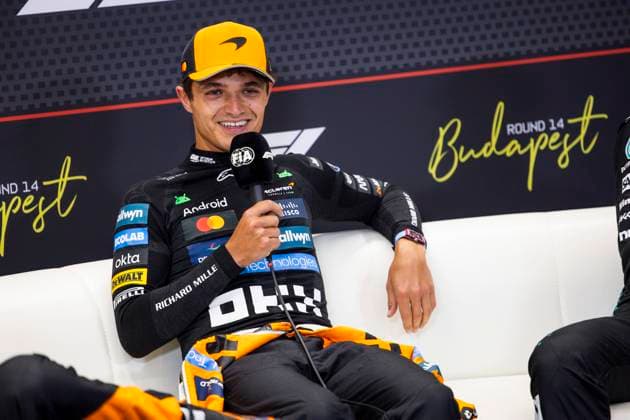 F1 - HUNGARIAN GRAND PRIX 2025 Post-race press conference, PK, Pressekonferenz NORRIS Lando (gbr), McLaren F1 Team MCL39, portrait during the 2025 Formula 1 Lenovo Hungarian Grand Prix, 14th round of the 2025 FIA Formula One World Championship, WM, Weltmeisterschaft from August 1 to 3, 2025 on the Hungaroring, in Mogyorod, Hungary - MogyorodHungary Copyright: xJulienxDelfossex