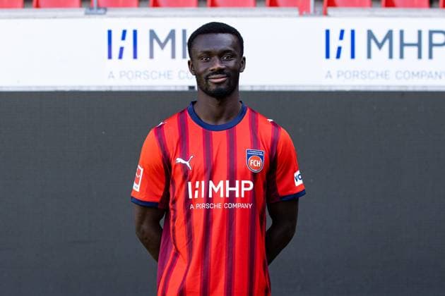 Sirlord Conteh (FC Heidenheim, 31) GER, FC Heidenheim 1846, Fussball, 1. Bundesliga, Portraettermin 2025 2026, 07.08.2025, DFB DFL regulations prohibit any use of photographs as image sequences. GER, FC Heidenheim 1846, Fussball, 1. Bundesliga, Portraettermin 2025 2026, 07.08.2025 Heidenheim Copyright: xEibner-Pressefoto RogerxBuerkex EP_RBE