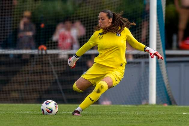 Yasmina Ammar (12, TW, FC Zuerich) DEU, FC Bayern Muenchen Frauen vs FC Zuerich Frauen, Fussball, Vorbereitung, Saison 2025 26,15.08.2025, DEU, FC Bayern Muenchen Frauen vs FC Zuerich Frauen, Fussball, Vorbereitung, Saison 2025 26,15.08.2025 Friedrichshafen Copyright: xEibner-Pressefoto FlorianxWolfx EP_FWF