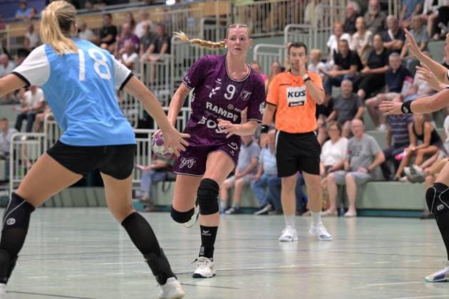 Naina Klein (TusSies Metzingen, 09) TusSies Metzingen vs. Union Neckarsulm, Handball, Alsco HBF, Testspiel, Saison 2025 2026, 15.08.2025 TusSies Metzingen vs. Sport-Union Neckarsulm, Handball, Alsco HBF, Testspiel, Saison 2025 2026, 15.08.2025 Metzingen Copyright: xEibner-Pressefoto TobiasxBaurx EP_TBR