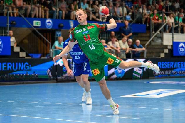 Omar Ingi, Magnusson (RR, SC Magdeburg, 14) GER, SC Magdeburg gegen TBV Lemgo Lippe, Wartburg Cup Eisenach 2025, Handball, Saison 2025 2026, 15.08.2025 GER, SC Magdeburg gegen TBV Lemgo Lippe, Wartburg Cup Eisenach 2025, Handball, Saison 2025 2026, 15.08.2025 Eisenach Copyright: xEibner-Pressefoto MartinxHerbstx EP_MHT