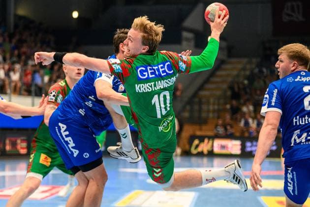 Daniel, Pettersson (RA, SC Magdeburg, 10), Frederik, Simak (RL, TBV Lemgo Lippe, 8) GER, SC Magdeburg gegen TBV Lemgo Lippe, Wartburg Cup Eisenach 2025, Handball, Saison 2025 2026, 15.08.2025 GER, SC Magdeburg gegen TBV Lemgo Lippe, Wartburg Cup Eisenach 2025, Handball, Saison 2025 2026, 15.08.2025 Eisenach Copyright: xEibner-Pressefoto MartinxHerbstx EP_MHT