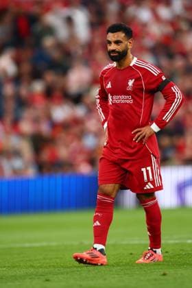Mohamed Salah of Liverpool Liverpool v AFC Bournemouth, Premier League, Football, Anfield, Liverpool, UK - 15 Aug 2025Liverpool Anfield United Kingdom EDITORIAL USE ONLY No use with unauthorised audio, video, data, fixture lists, club league logos or live services. Online in-match use limited to 120 images, no video emulation. No use in betting, games or single club league player publications. Copyright: xPaulxCurrie Shutterstockx 15438038dp