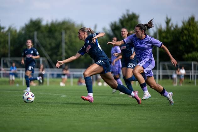 Selina Cerci (TSG Hoffenheim, 29) am Ball, GER, TSG 1899 Hoffenheim vs FC Basel, Fussball Frauen Bundesliga Testspiel, Saison 2025 2026, 16.08.2025 GER, TSG 1899 Hoffenheim vs FC Basel, Fussball Frauen Bundesliga Testspiel, Saison 2025 2026, 16.08.2025 St. Leon Copyright: xEibner-Pressefoto Memmlerx EP_MMR