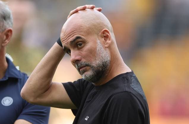 Manchester City manager Pep Guardiola ahead of kick off Wolverhampton Wanderers v Manchester City, Premier League, Football, Molineux, Wolverhampton, UK - 16 Aug 2025Wolverhampton Molineux United Kingdom EDITORIAL USE ONLY No use with unauthorised audio, video, data, fixture lists, club league logos or live services. Online in-match use limited to 120 images, no video emulation. No use in betting, games or single club league player publications. Copyright: xKieranxMcManus Shutterstockx 15444080o