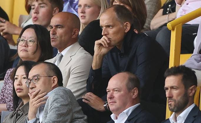 England manager Thomas Tuchel in the stands Wolverhampton Wanderers v Manchester City, Premier League, Football, Molineux, Wolverhampton, UK - 16 Aug 2025Wolverhampton Molineux United Kingdom EDITORIAL USE ONLY No use with unauthorised audio, video, data, fixture lists, club league logos or live services. Online in-match use limited to 120 images, no video emulation. No use in betting, games or single club league player publications. Copyright: xKieranxMcManus Shutterstockx 15444080aj