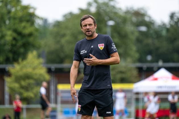 Heiko Gerber (VfB Stuttgart, Trainer), GER, VfB Stuttgart vs 1. FSV Mainz 05, Fussball Frauen DFB Pokal, Playoff, Saison 2025 2026, 17.08.2025 GER, VfB Stuttgart vs 1. FSV Mainz 05, Fussball Frauen DFB Pokal, Playoff, Saison 2025 2026, 17.08.2025 Bad Cannstatt Copyright: xEibner-Pressefoto Memmlerx EP_MMR