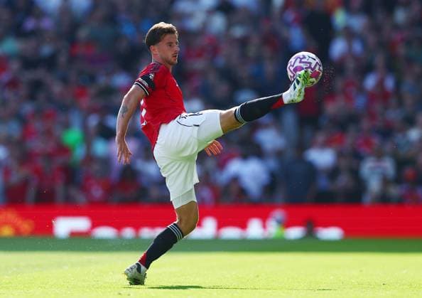 Mason Mount of Manchester United, ManU Manchester United v Arsenal, Premier League, Football, Old Trafford, Manchester, UK - 17 Aug 2025Manchester Old Trafford United Kingdom EDITORIAL USE ONLY No use with unauthorised audio, video, data, fixture lists, club league logos or live services. Online in-match use limited to 120 images, no video emulation. No use in betting, games or single club league player publications. Copyright: xMattxWest Shutterstockx 15439710ds