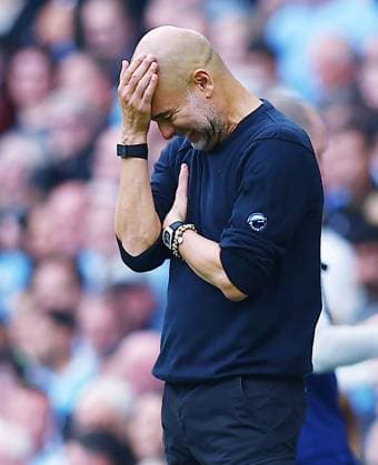 Manchester City manager Pep Guardiola looks dejected Manchester City v Tottenham Hotspur, Premier League, Football, Etihad Stadium, Manchester, UK - 23 Aug 2025Manchester Etihad Stadium United Kingdom EDITORIAL USE ONLY No use with unauthorised audio, video, data, fixture lists, club league logos or live services. Online in-match use limited to 120 images, no video emulation. No use in betting, games or single club league player publications. Copyright: xMattxWest Shutterstockx 15449559al
