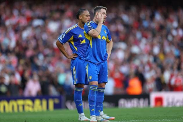 Gabriel Gudmundsson of Leeds United looks dejected Arsenal v Leeds United, Premier League, Football, Emirates Stadium, London, UK - 23 Aug 2025London Emirates Stadium United Kingdom EDITORIAL USE ONLY No use with unauthorised audio, video, data, fixture lists, club league logos or live services. Online in-match use limited to 120 images, no video emulation. No use in betting, games or single club league player publications. Copyright: xMichaelxZemanek Shutterstockx 15451837bk