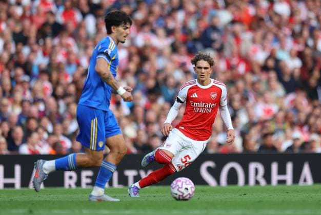 Max Robert Dowman of Arsenal Arsenal v Leeds United, Premier League, Football, Emirates Stadium, London, UK - 23 Aug 2025London Emirates Stadium United Kingdom EDITORIAL USE ONLY No use with unauthorised audio, video, data, fixture lists, club league logos or live services. Online in-match use limited to 120 images, no video emulation. No use in betting, games or single club league player publications. Copyright: xMichaelxZemanek Shutterstockx 15451837ch
