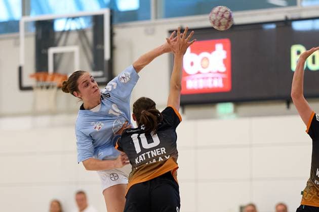 Sprungwurf Denise Mol (TSV Bayer 04 Leverkusen, 19) GER, VfL Waiblingen - TSV Bayer 04 Leverkusen, Handball, DHB Pokal, 1. Runde, Frauen, 2025, 24.08.2025 GER, VfL Waiblingen - TSV Bayer 04 Leverkusen, Handball, DHB Pokal, 1. Runde, Frauen, 2025, 24.08.2025 Waiblingen Copyright: xEibner-Pressefoto GeraldxOelze-dexStoppanyx EP-ODS