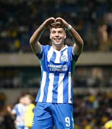 Stefanos Tzimas celebrates scoring the 5th Brighton and Hove Albion goal Oxford United v Brighton and Hove Albion, EFL Carabao Cup, Second Round, Football, Kassam Stadium, Oxford, UK - 27 Aug 2025Oxford Kassam Stadium United Kingdom EDITORIAL USE ONLY No use with unauthorised audio, video, data, fixture lists, club league logos or live services. Online in-match use limited to 120 images, no video emulation. No use in betting, games or single club league player publications. Copyright: xMattxImpey Shutterstockx 15457586bz